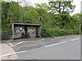 Heol Giedd bus shelter opposite Ysgol Cynlais Primary School, Ystradgynlais