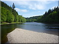 NO0042 : Perthshire Landscape : The River Tay - A View Downstream From Rock Pool, Dunkeld House Estate by Richard West