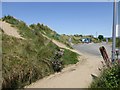 Entrance to car park in the sand dunes, Instow