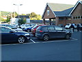 Aldi car park and shop entrance