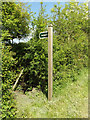 Footpath sign off Clay Lane