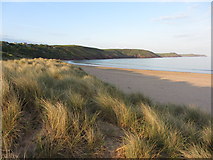 SS0197 : Sand dunes and beach at Freshwater East by Gareth James