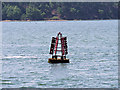 SZ0189 : Channel Marker Buoy 28 in Poole Harbour by David Dixon