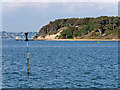 SZ0087 : Yellow Channel Marker and the Western End of Brownsea Island by David Dixon