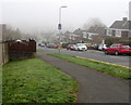 ST3090 : April fog in Rowan Way, Malpas, Newport by Jaggery