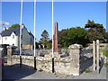 SN0403 : Carew War Memorial and flagpoles by welshbabe