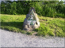 SN0403 : Carew - award stone in carpark by millpond by welshbabe