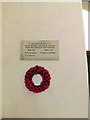 TM0849 : Nettlestead War Memorial in St.Mary's Church by Geographer