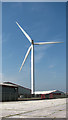 Industrial buildings and wind turbine