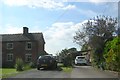 SJ7051 : Cottages and driveways on Stock Lane, Wybunbury by Christopher Hilton