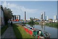 View of derelict industrial land from the River Lea Navigation #3