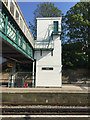 Lift tower to footbridge, Lewes station