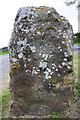 Benchmark on stone at entrance to Highfields Farm