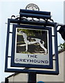 Sign for the Greyhound public house, Newcastle-under-Lyme