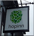 Sign for the Hopinn public house, Newcastle-under-Lyme