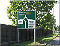 TL8882 : Roadsign on the A1066 Thetford Road by Geographer