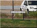 TL8683 : Mundford Road sign by Geographer