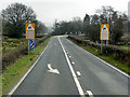 SO0763 : Dangerous Bends on the A483 near Llandrindod Wells by David Dixon