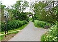 Junction of paths in Hazelwell Park, Stirchley, Birmingham