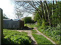 Track behind houses on Benets Road