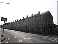 Three- storeyed terraced housing on Barrack Hill