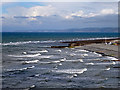 Wavy beach at Aberaeron