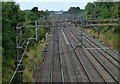 West Coast Main Line towards central Milton Keynes