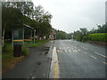 Bus stop and shelter on Knutsford Road (B5085), Row-of-Trees