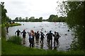 SE2597 : Swimmers entering the lake by DS Pugh