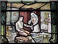 TF8209 : Stained glass window detail, Ss Peter & Paul church, Swaffham by J.Hannan-Briggs