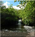 The Killoch Water flowing into former mill dam