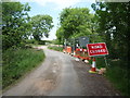 Road closure at Rumbling Bridge