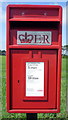 Close up, Elizabeth II postbox, Hartlaw