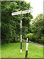 TL9281 : Roadsign on Church Lane by Geographer