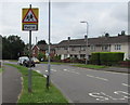 Warning sign - patrol, Beatty Road, Ringland, Newport