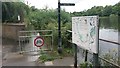 Flooded footpath beside the Thames below Richmond Lock