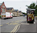 JCDecaux lorry and JCDecaux advert in Maindee, Newport