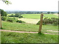 The view into West Sussex from footpath in East Sussex