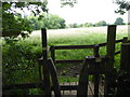 Looking across field from footpath stile