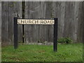 TL9676 : Church Road sign by Geographer