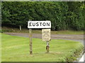 TL8978 : Euston Village Name sign on the A1088 Thetford Road by Geographer