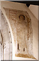 TL0902 : St Lawrence, Abbots Langley - Wall painting by John Salmon