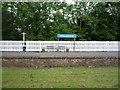 Station sign and platform, former Melrose Railway Station