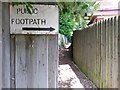 Talbot Woods: footpath A13 is pointed out