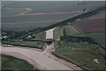 TF3639 : Hobhole Drain Pumping Station and Sluice, the Haven: aerial 2016 by Chris