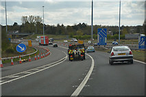 NS6861 : North Lanarkshire : The M74 Motorway by Lewis Clarke