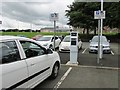 Electric vehicle charging point at Kirkcaldy railway station