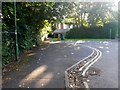 Malmesbury Park: footpath C18 crosses the Portchester Road dead end