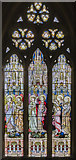 TG1222 : South stained glass window, St Michael and All Angels' church, Booton by Julian P Guffogg