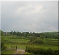 Looking from the railway towards Glanhanog